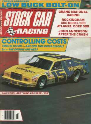 STOCK CAR RACING 1982 JULY - Anderson,Fire,Earnhardt,Grand National,Rockingham